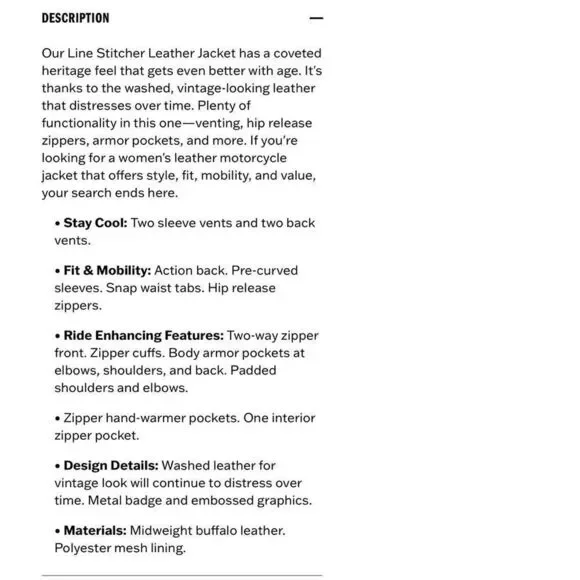 NWT Women's Line Stitcher Leather Jacket sz Xs-Petite - Picture 14 of 14